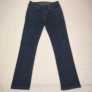 Lands' End Square Rigger Jeans Men 28 Dark Indigo Slim Fit Stretch 503541